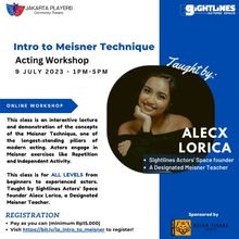 Jakarta Players Hosts Introduction to Meisner Technique
Online Acting Workshop