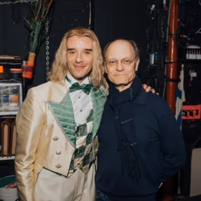 Photos: David Hyde Pierce Visits SPAMALOT on Broadway