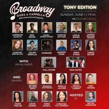 Broadway Goes A Cappella Tony Edition Comes to the Green Room 42