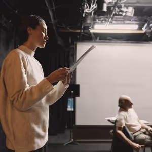 Photos: Peter Friedman and Sydney Lemmon in Rehearsal for JOB at SoHo Playhouse