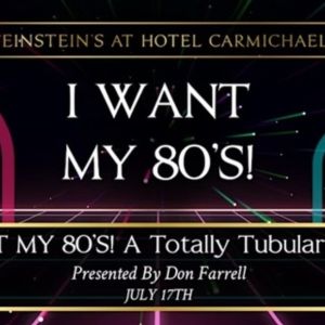 Feinstein's Launches I WANT MY 80'S! A TOTALLY TUBULAR PARTY! Next Week
