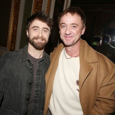 Photos: Daniel Radcliffe &amp; Tom Felton Have a Harry Potter Reunion at MERRILY WE ROLL ALONG Premiere