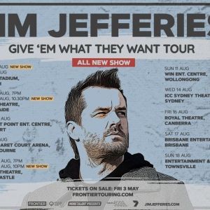 New Shows Added in Perth, Adelaide, and Newcastle For Jim Jefferies