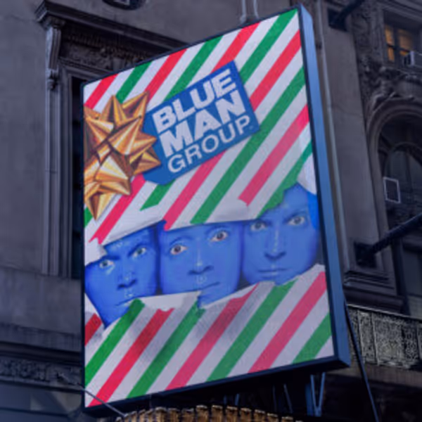 Up on the Marquee: BLUE MAN GROUP: A NEW HOLIDAY SURPRISE Photo