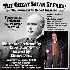 Odyssey Theatre Presents Earnest Kearney In THE GREAT SATAN SPEAKS! AN EVENING WITH…