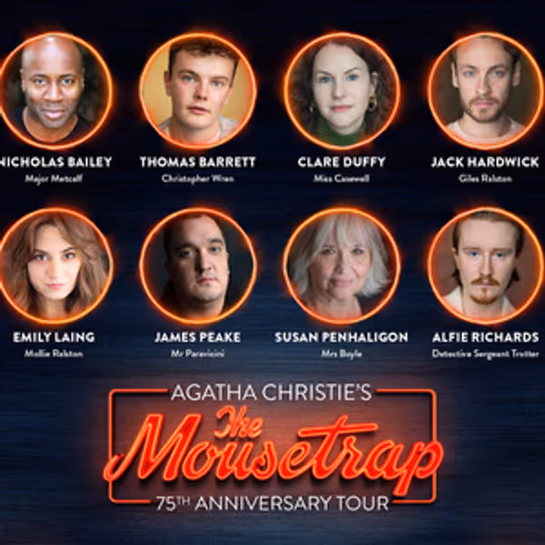 Cast Set For Agatha Christie's THE MOUSETRAP 75th Anniversary UK Tour Photo