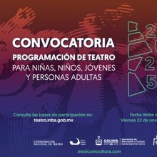 Convocatoria Para Integrar La Programación De Teatro Para Adultos Y De Teatro Para N