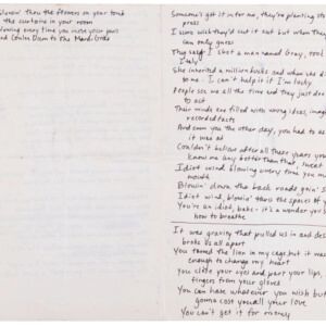 Photos: Bob Dylan's BLOOD ON THE TRACKS Lyrics Sell for $290,404 at Auction Video