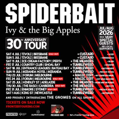SPIDERBAIT to Kick Off IVY & THE BIG APPLES 30th Anniversary Tour with Local Openers