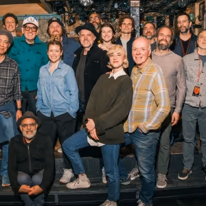 Photos: Elvis Costello Visits DEAD OUTLAW on Broadway