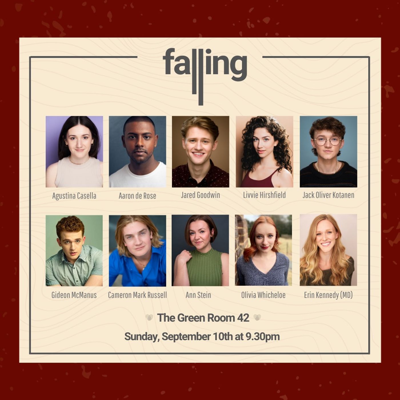 FALLING, A Cabaret Comes to The Green Room 42  Image