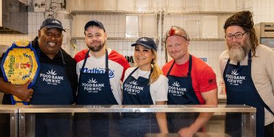 FOOD BANK FOR NEW YORK CITY-A Volunteer Visit from Competitive Eaters Photo