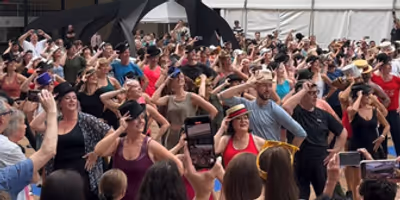 Video: A CHORUS LINE Celebrates 50 Years With A Cast Flash Mob in NYC Photo