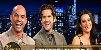 Video: Aaron Tveit, Lea Michele e Nicholas Christopher parlano di CHESS e condividono esercizi vocali al THE TONIGHT SHOW