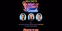Lin-Manuel Miranda, Paul Rudd und Hillary Clinton veranstalten Karaoke-Spendenaktion Photo