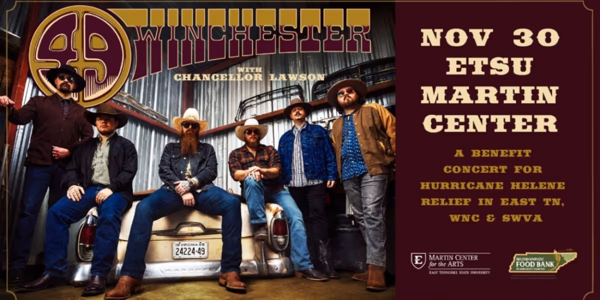 49 Winchester To Perform Benefit Concert For Hurricane Relief At ETSU Martin Center