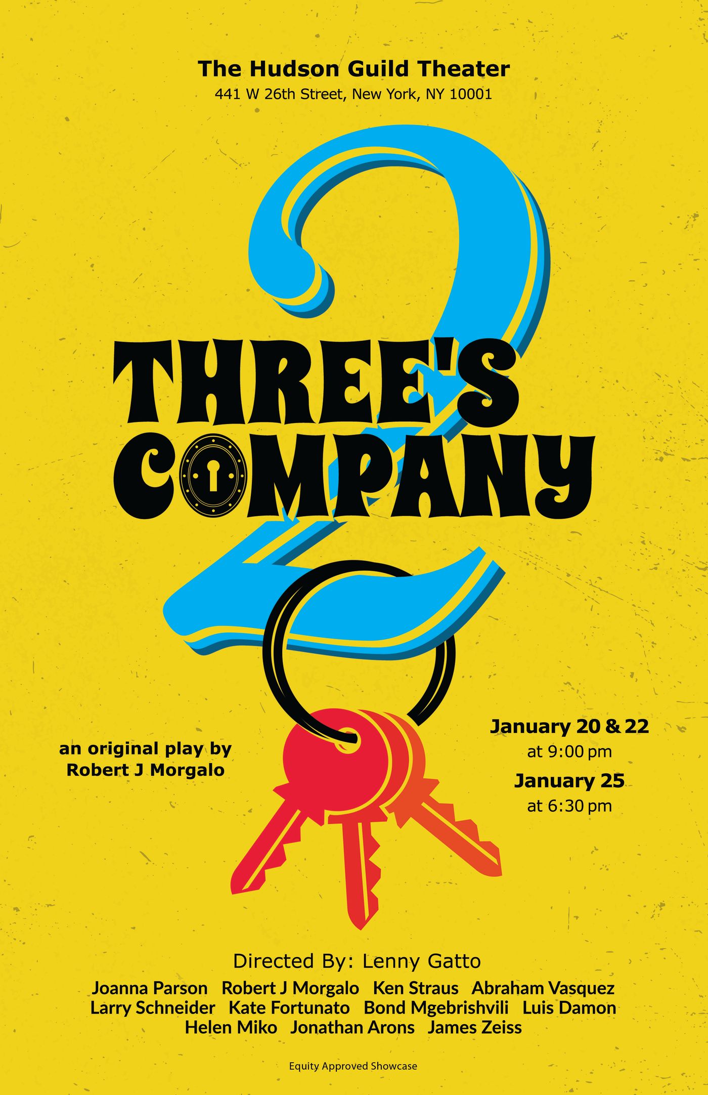 THREE'S COMPANY TWO Comes to Hudson Guild Theater THREE'S COMPANY TWO Comes to Hudson Guild Theater Image