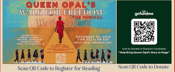 Frank Silvera Writers' Workshop to Present QUEEN OPAL'S WALK FOR FREEDOM Virtual Reading