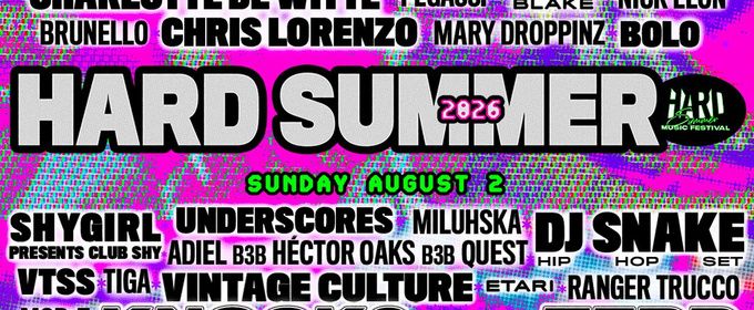 HARD Summer Music Festival 2026 Lineup Announced for Inglewood Event Photo