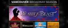 HAMILTON, BEAUTY AND THE BEAST And More Set for Broadway Across Canada 2026-2027 Seas