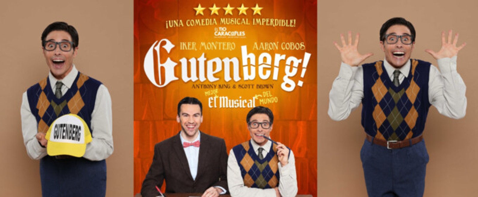 Aaron Cobos se incorpora a GUTENBERG! EL MUSICAL tras ganar el Premio Talía