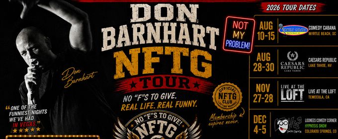 Don Barnhart To Launch NFTG Tour; Celebrating One Year As Resident Headliner In Las Vegas