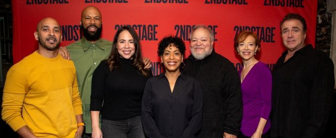 Photos: The Company of BETWEEN RIVERSIDE AND CRAZY Meets the Press! Photos