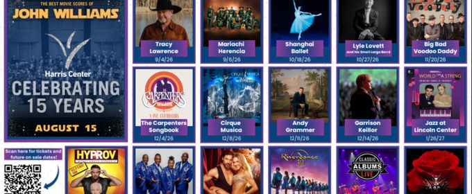 Harris Center Reveals 2026/2027 Concert Series
