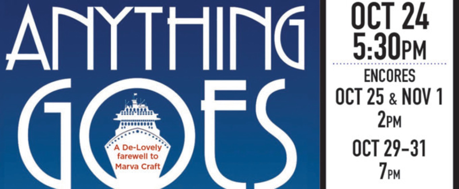 ANYTHING GOES to Open at WYO Theatre in October