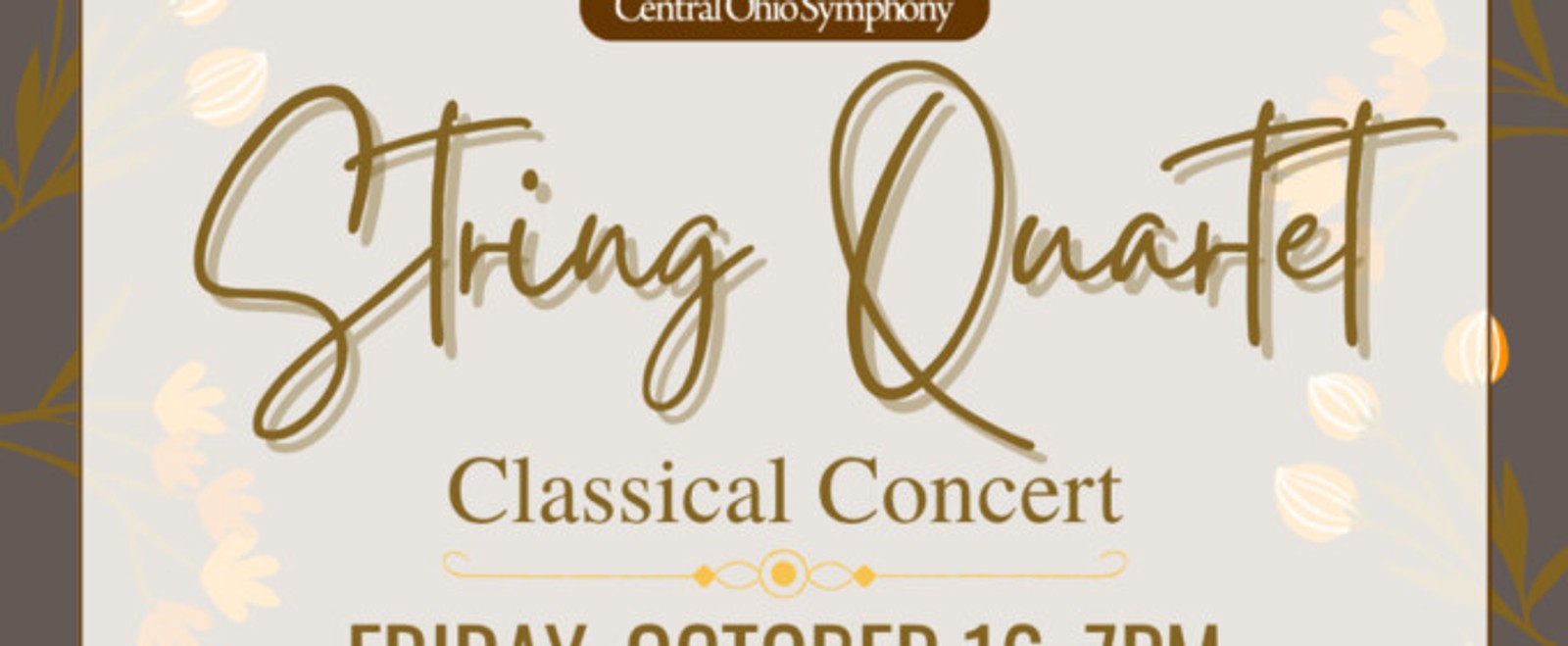 Central Ohio Symphony String Quartet to Perform at The Avalon Theatre