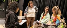 In Rehearsal for THREE HENS IN A BOAT World Premiere