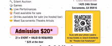 SACTHEATRECON FUNDRAISER to Support Second Annual Theatre Weekend
