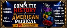 A COMPLETE HISTORY OF THE AMERICAN MUSICAL to Open at Parson's Nose Theater