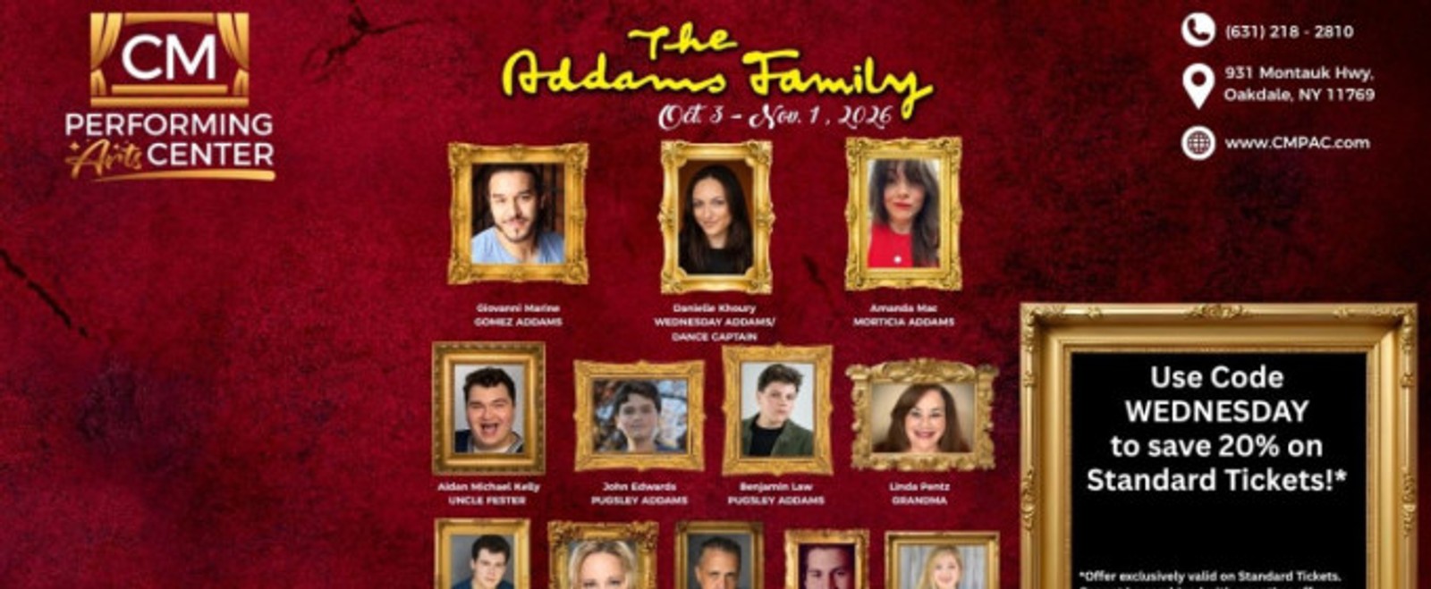 THE ADDAMS FAMILY Cast Set for CM Performing Arts