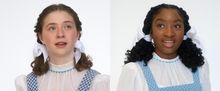 Aniya Bostick and Harriet Spencer as Dorothy in THE WIZARD OF OZ at Children's Theatr
