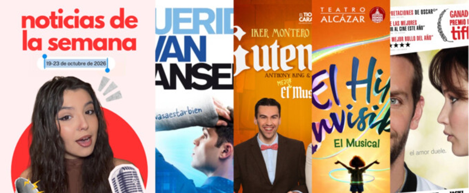 Noticias de la semana: El regreso de GLEE, el estreno de QUERIDO EVAN HANSEN y el elenco de WARRIORS