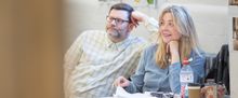 Clive Owen and Saskia Reeves in Rehearsal For END