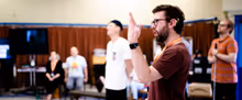 In Rehearsals for Deaf and Disabled Centred Production of MUCH ADO ABOUT NOTHING