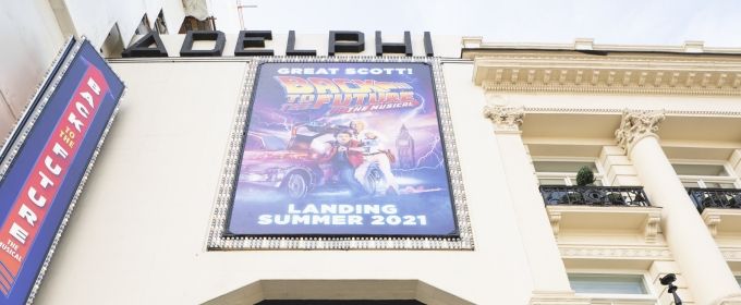 Photo Flash:  BACK TO THE FUTURE: THE MUSICAL Marquee Goes Up at the Adelphi The Photos