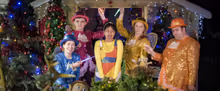 Cast of CINDERELLA at the Stephen Joseph Theatre Visits Santa's Grotto