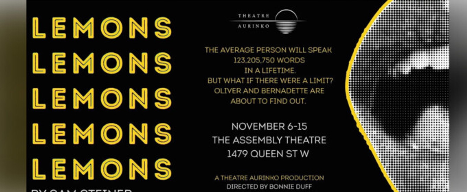 LEMONS LEMONS LEMONS LEMONS LEMONS to Open at Assembly Theatre