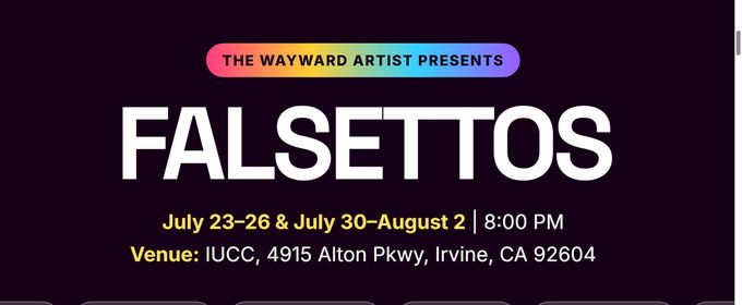 FALSETTOS to Open in Irvine with The Wayward Artist