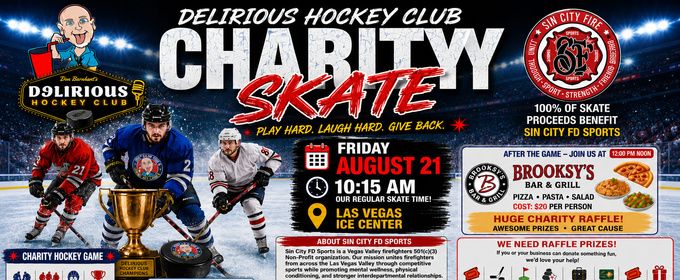 Delirious Comedy Club to Present 2nd Annual Delirious Hockey Club Charity Skate