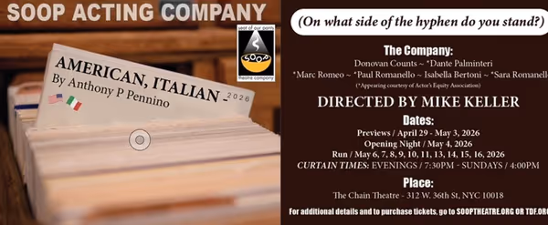 AMERICAN, ITALIAN to Make World Premiere at The Chain Theatre