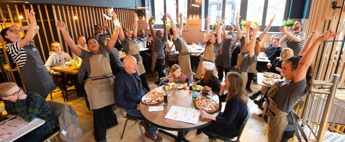 Photo Flash: WAITRESS Cast Members Treat PizzaExpress Customers to Surprise Perf Photos