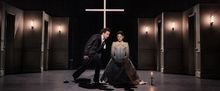 Monica Barbaro, Lesley Manville and Aidan Turner in LES LIAISONS DANGEREUSES