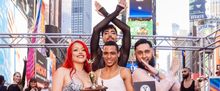 LOVE IS IMAGINATION Pride Mini Ball in Times Square