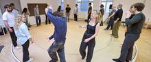 In Rehearsal For ARCADIA at the Old Vic
