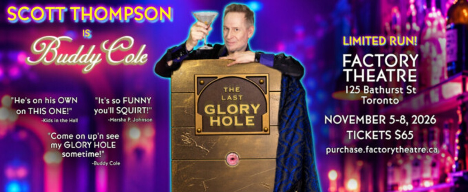 Scott Thompson to Present THE LAST GLORY HOLE at Factory Theatre