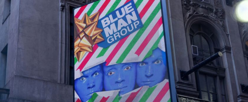 Up on the Marquee: BLUE MAN GROUP: A NEW HOLIDAY SURPRISE Photo